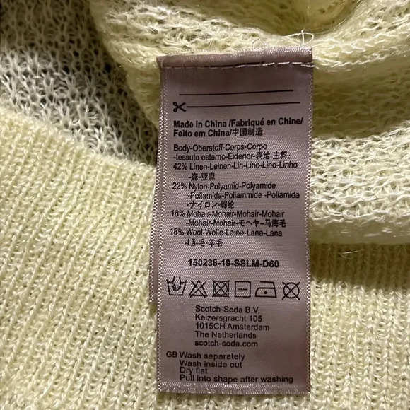 NWT Scotch & Soda Colorblock Sweater in Citrus Size S - Picture 10 of 14